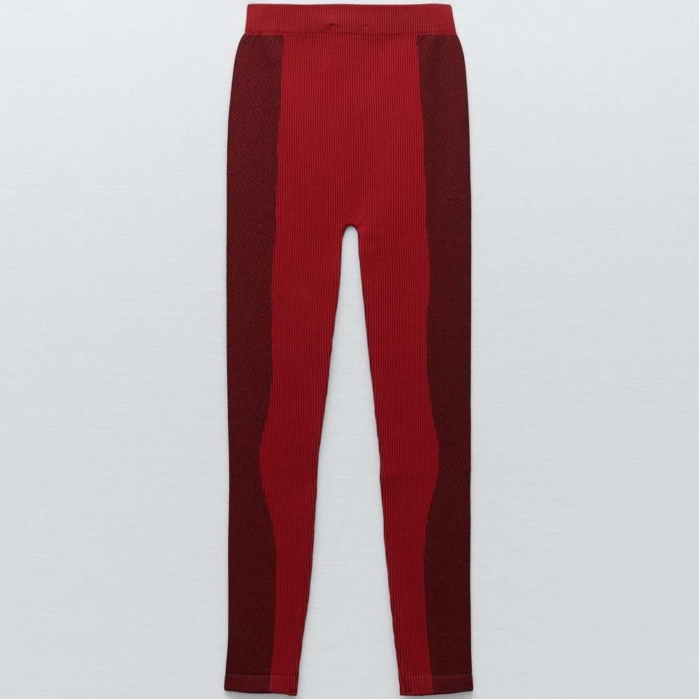 ZARA Seamless Jacquard Ribbed Leggings